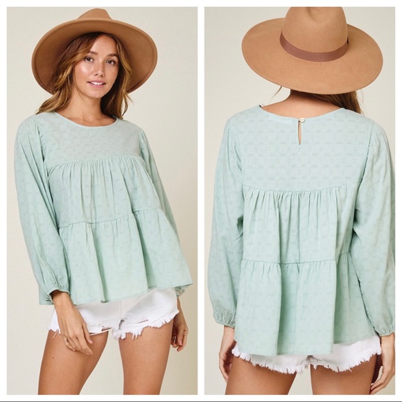 ShopEvelynne Tops - #05 Fabulous Hottest Color Tunic Length BabyDoll Top